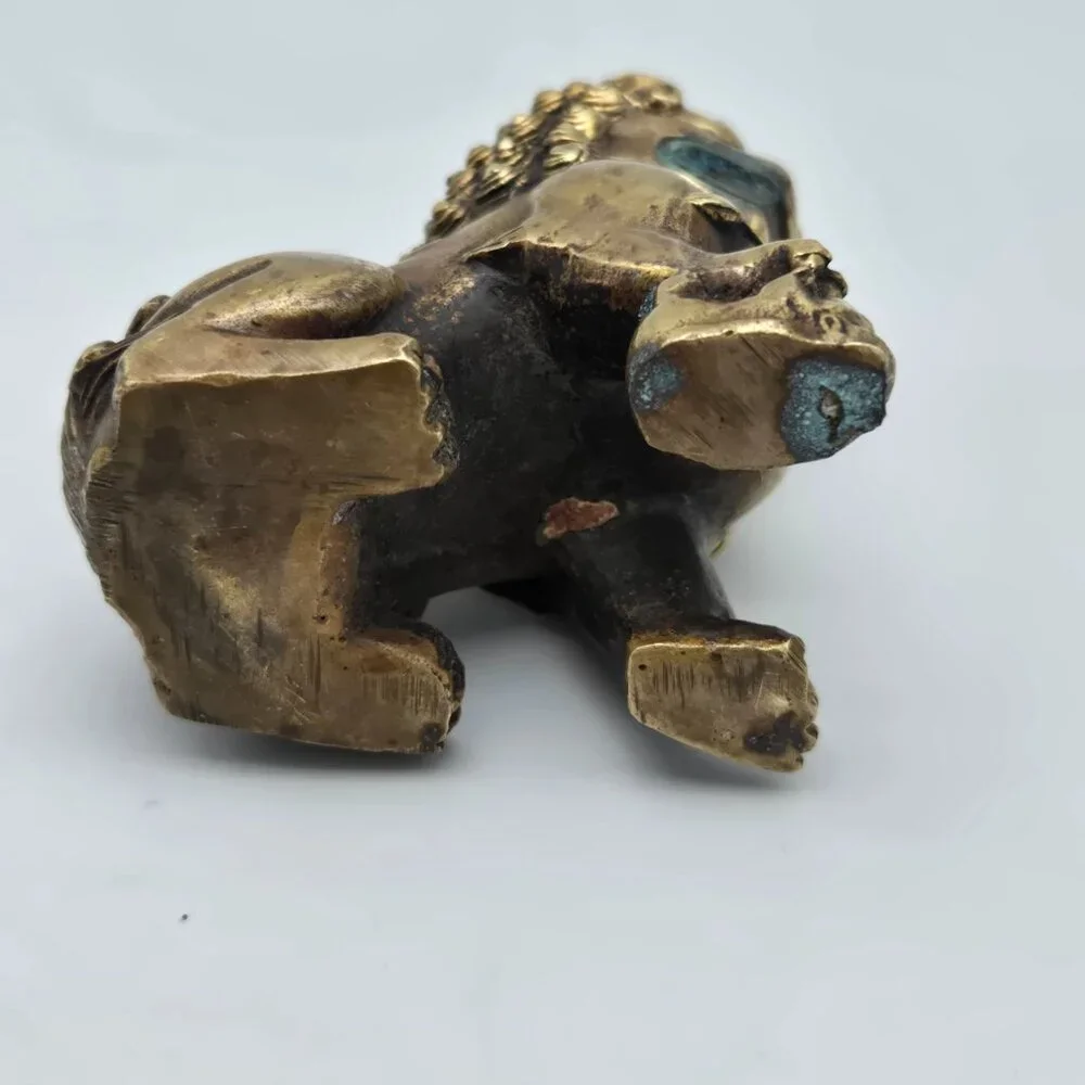 Vintage Solid‎ Brass Mini Foo Dog